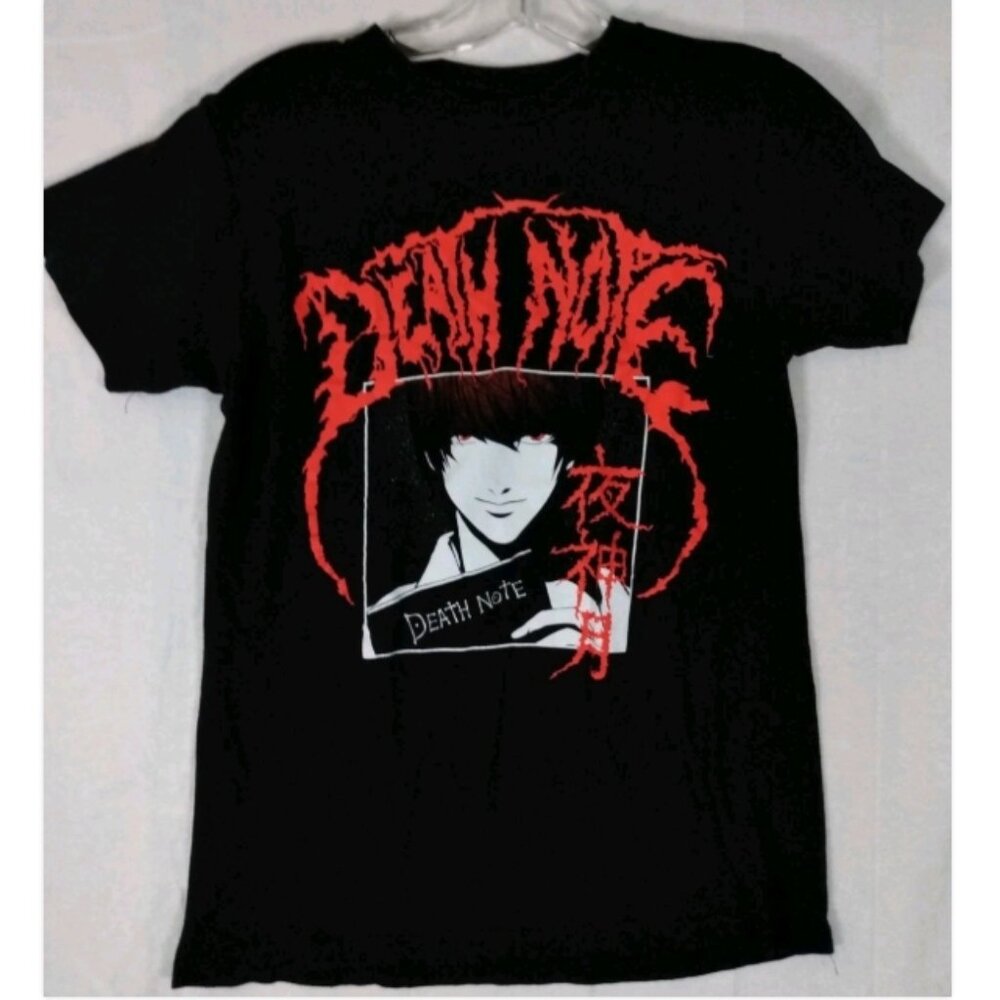 Death Note T-shirt Light Yagami Men's S Black Graphic Tee Anime Ripple Junction